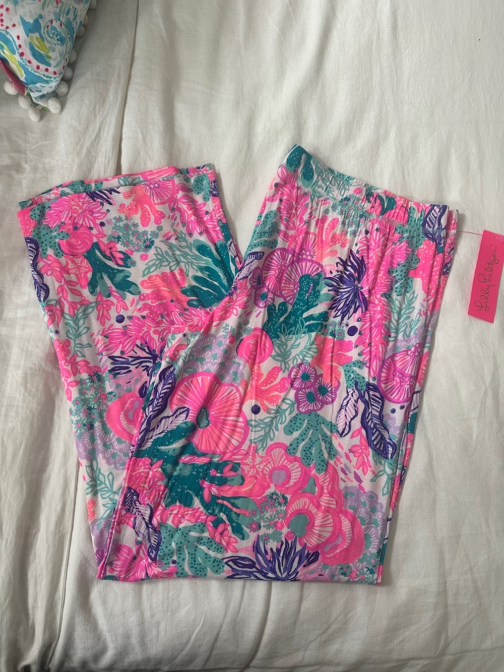 NEW Lilly Pulitzer PJ Knit Pant in Multi Seaside Carnivale Knit
